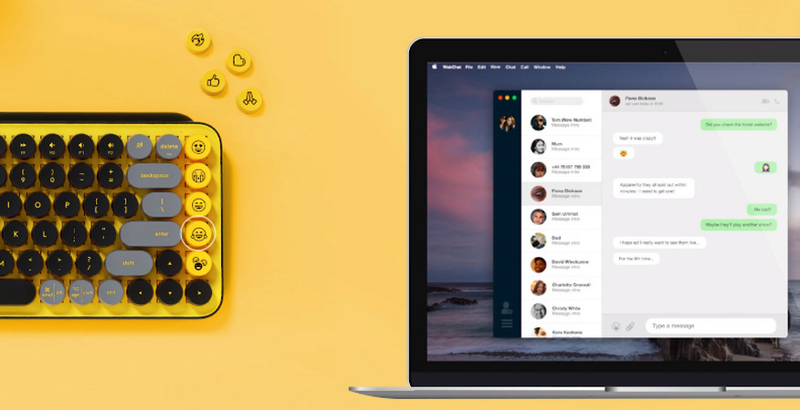 Klávesnice Logitech POP Keys US - blast yellow