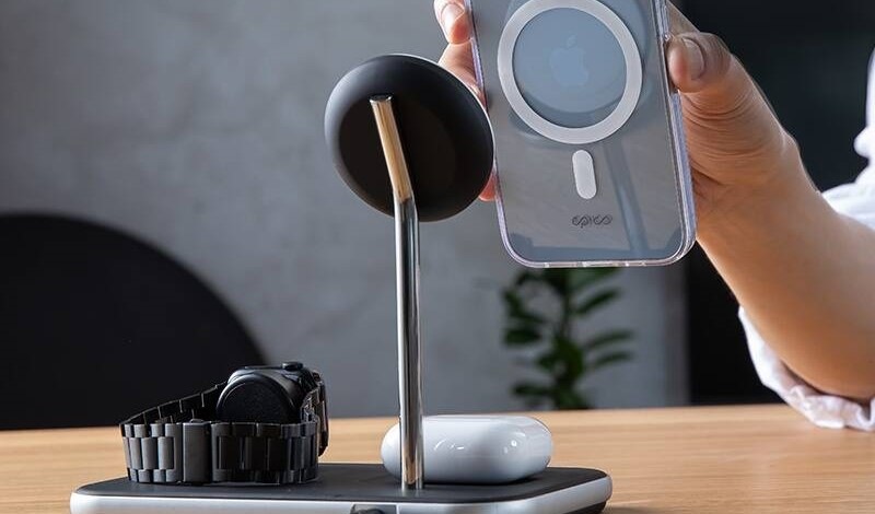 Bezdrátová nabíječka Epico 3v1 MagSafe Wireless černá