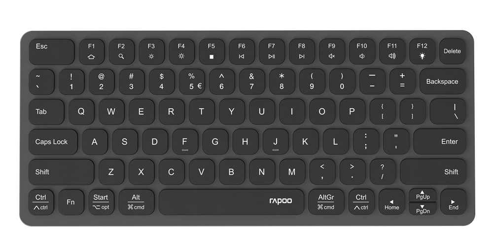 Klávesnice Rapoo UCK-6001 s USB-C multiport hubem 8v1, CZ/SK layout šedá