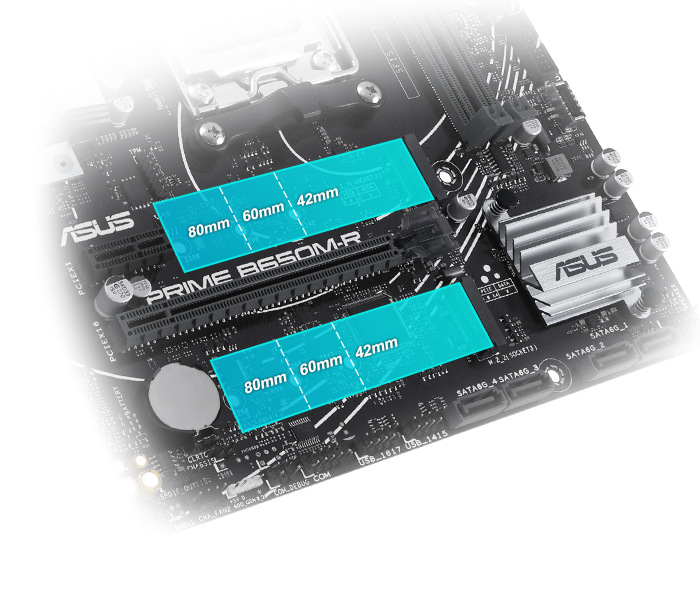 Základní deska Asus PRIME B650M-R Asus PRIME B650M-R AMD AM5 podporuje i rychlá úložiště