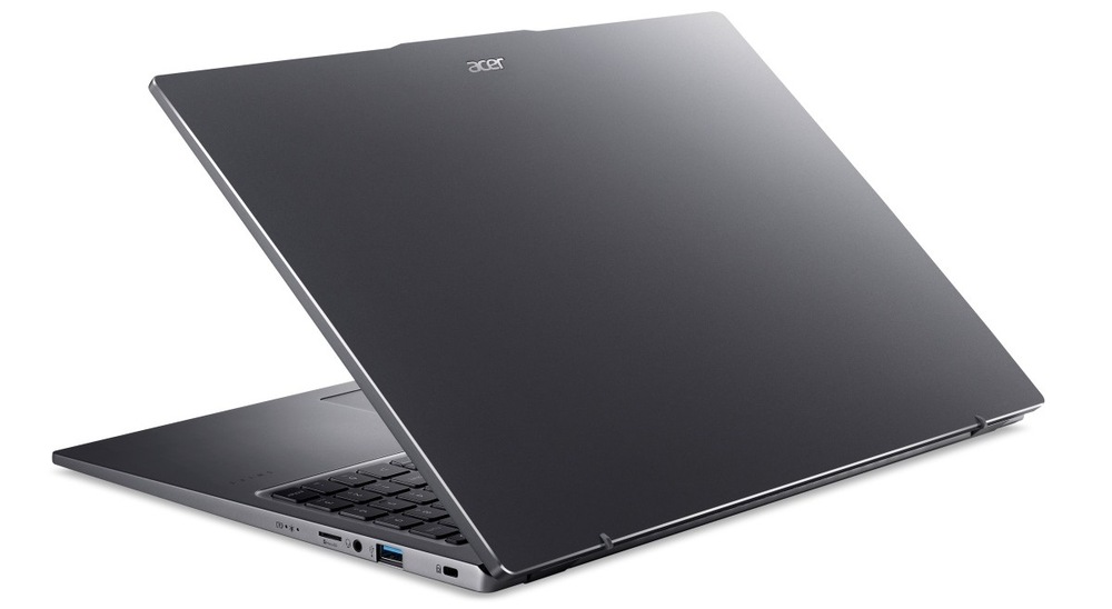 Pootevřený notebook Acer Swift Go 16 (SFG16-72-598D) zezadu