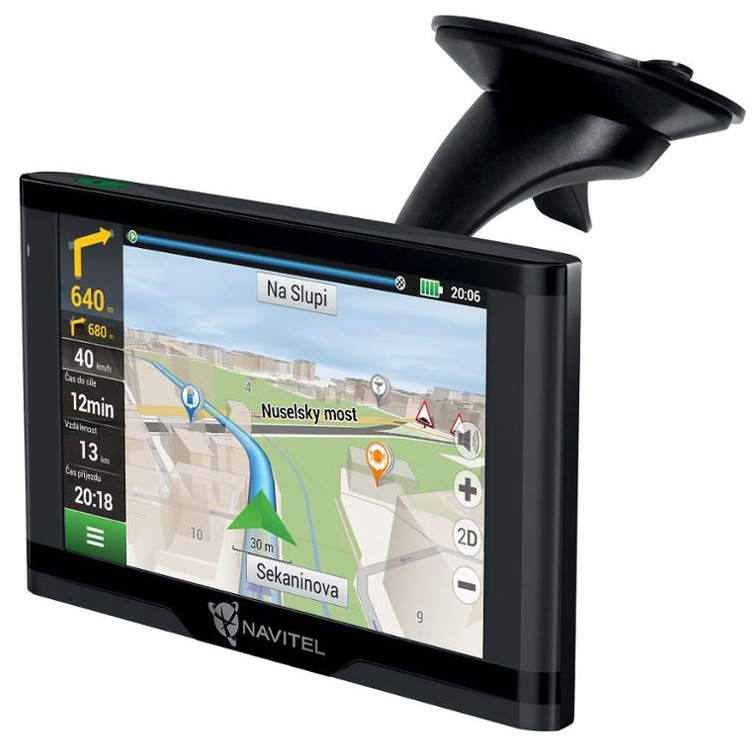 Navigační systém GPS NAVITEL E500 Magnetic, Lifetime černá
