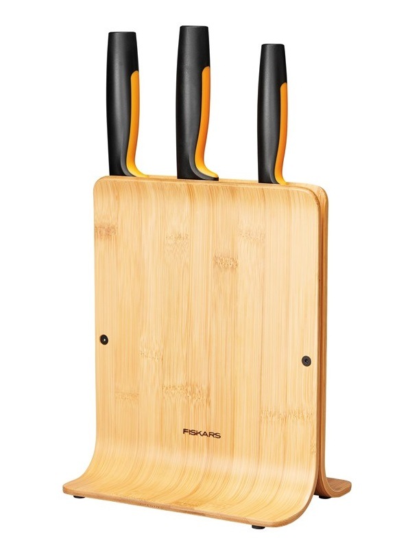 Sada kuchyňských nožů Fiskars Functional Form 3 ks + blok