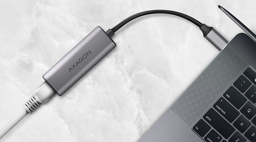 Síťová karta Axagon USB-C 3.2 Gen 1 - 2.5 Gigabit Ethernet šedá Síťová karta Axagon USB-C 3.2 Gen 1 - 2.5 Gigabit Ethernet šedá