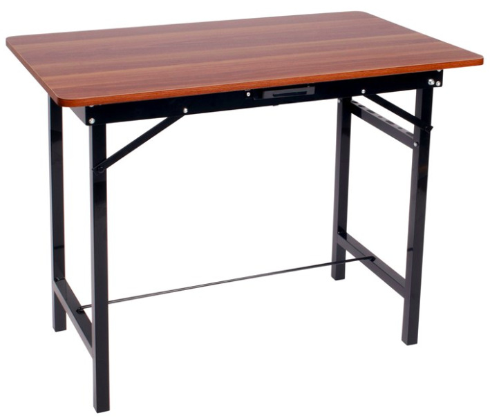 Pracovní skládací stůl Extol Craft 956075 s MDF deskou v dekoru dřeva a kovovou konstrukcí