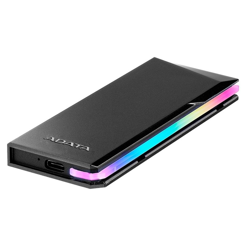 Externí rámeček ADATA EC700G M.2, USB-C 3.2 Gen 2, RGB - černý