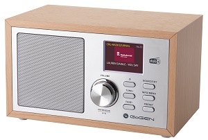 Radiopřijímač s DAB+ GoGEN DAB 620 BTCS stříbrný/hnědý