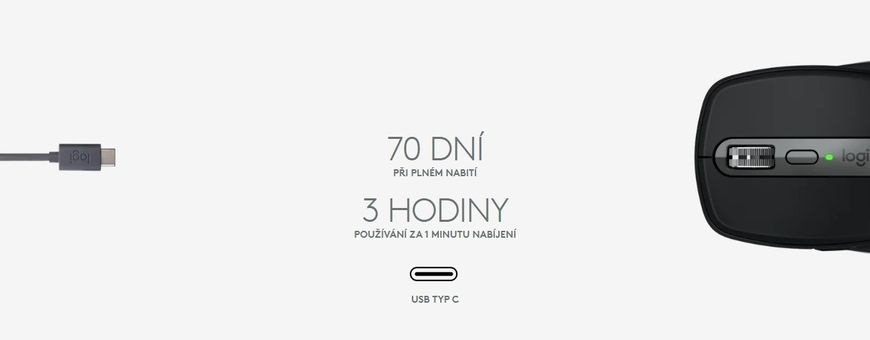 Myš Logitech MX Anywhere 3S pro MacBook šedá/bílá Myš Logitech MX Anywhere 3S pro MacBook šedá/bílá
