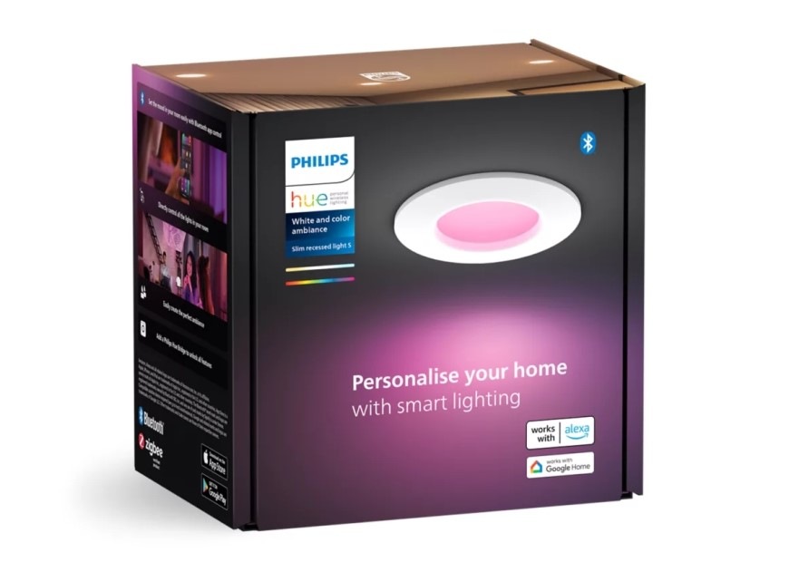 Vestavné svítidlo Philips Hue Slim downlight S (90mm) - bílé