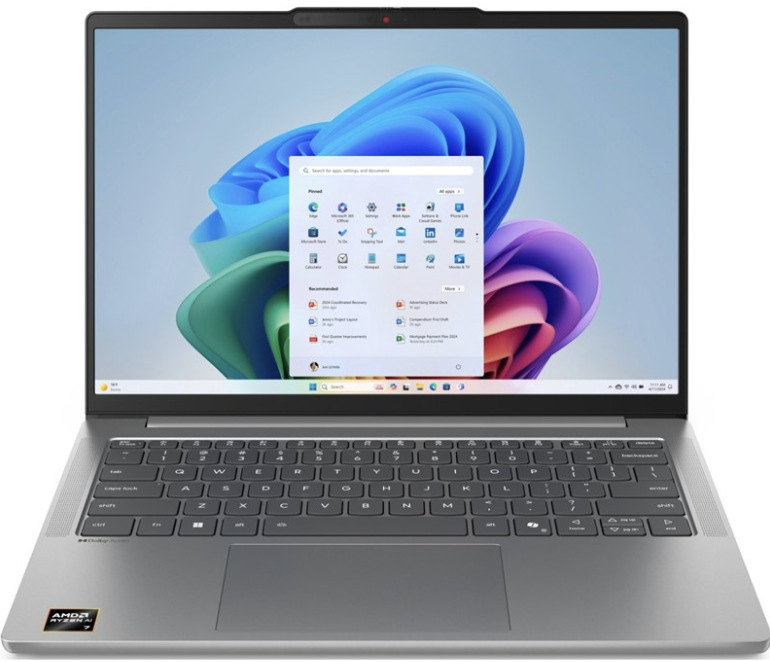 Notebook Lenovo IdeaPad Slim 5 14AKP10 šedý Šedý notebook Lenovo IdeaPad Slim 5 14AKP10 s 14″ OLED displejem a Windows 11 Home