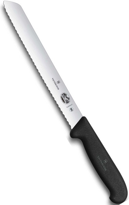 Nůž na chléb Victorinox 21 cm Fibrox černý