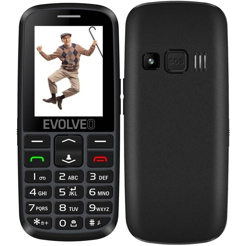 Mobilní telefon Evolveo EasyPhone EG - seniorský černý