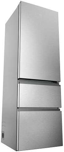 chladnička haier HTR3618CNMG, pohled zespodu a mírně zboku
