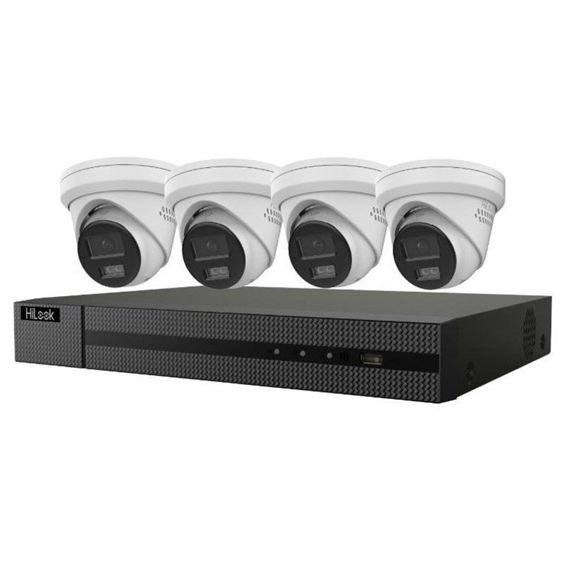 Kamerový systém HiLook Smart Hybrid Light KIT 4K Turret 2TB - černá, bílá barva