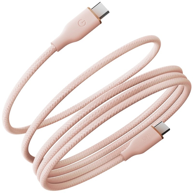 Kabel Energea Helix 60 magnetický USB-C na USB-C (60 W) - růžová