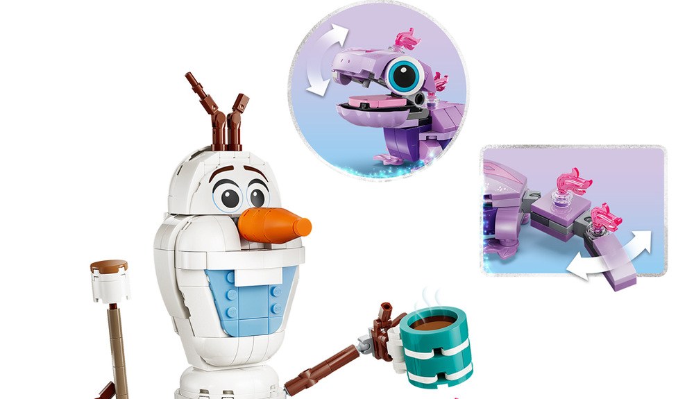Stavebnice LEGO® │ Disney Ledové království 43287 Olaf a Bruni na zábavném pikniku Olaf a Bruni nabídnou dětem od sedmi let tvořivé piknikové zážitky a stanou se ozdobou jejich pokojíčku.