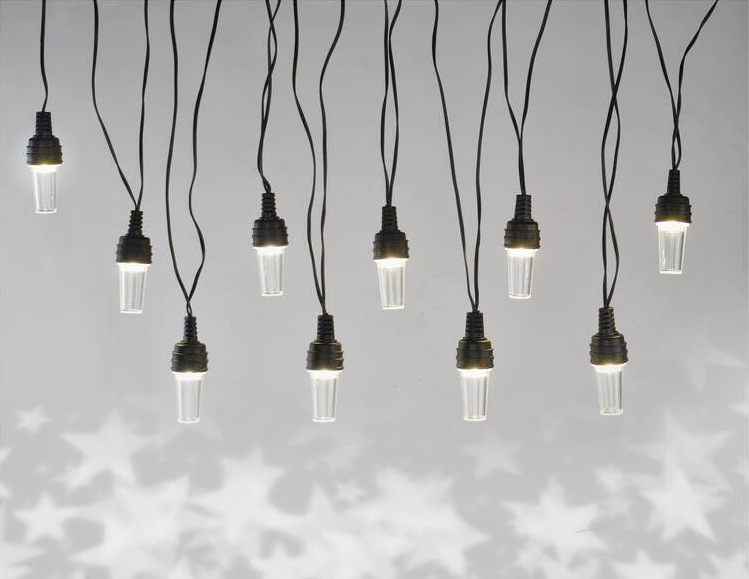 Párty osvětlení EMOS 10 LED řetěz - 10x párty žárovky, 4,5 m, venkovní i vnitřní, studená bílá