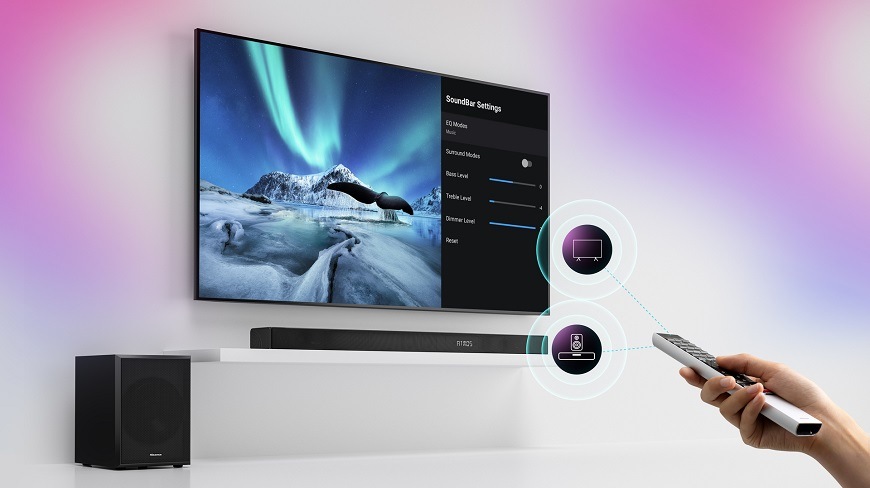 Soundbar Hisense U3120G, černá, Ovladač
