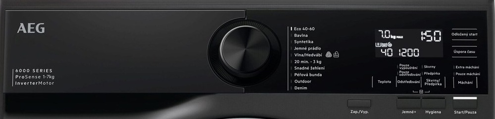 Ovládací panel pračky AEG L6SE47DXC série 6000 ProSense