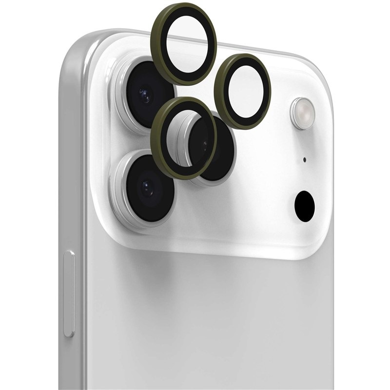 Tvrzené sklo ZAGG InvisibleShield Premium GL (CameraRings) na Apple iPhone 17 Pro/17 Pro Max/16 Pro/16 Pro Max/15 Pro/15 Pro Max - zelené