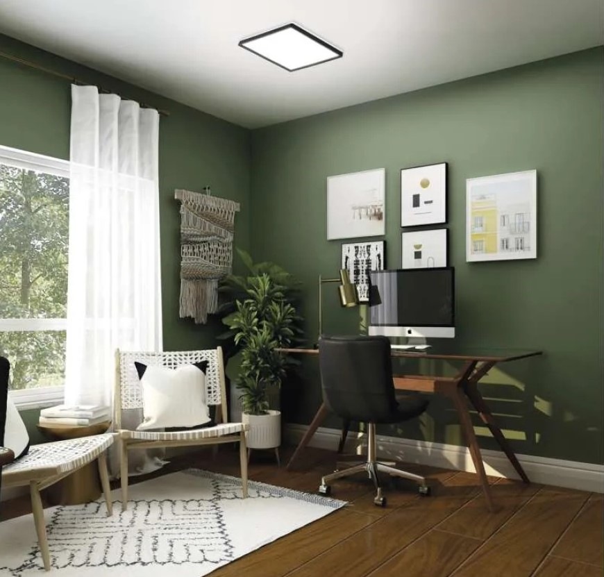 Stropní svítidlo EMOS Flori 22W, 42x42cm, 2200lm, neutrální bílá - černé