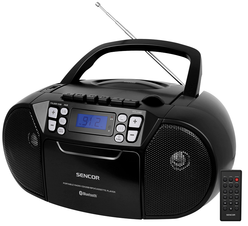 Radiomagnetofon s CD Sencor SPT 3907 B černý
