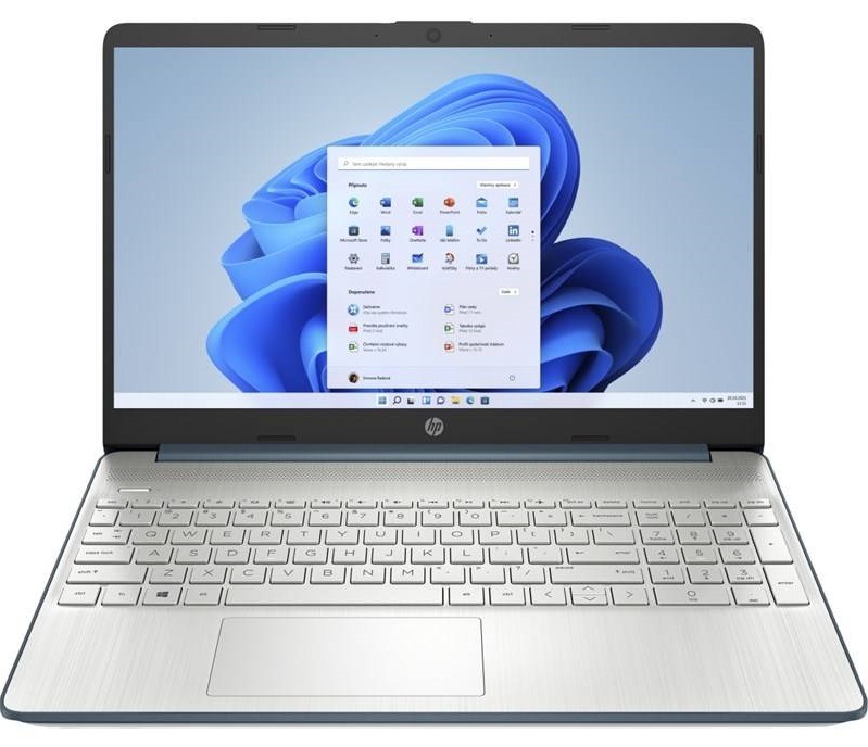 Notebook HP 15s-fq3620nc + Microsoft 365 pro jednotlivce stříbrný/modrý