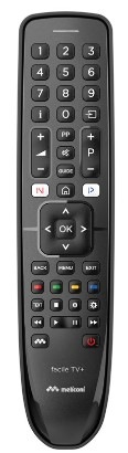 Dálkový ovladač Meliconi Gumbody Facile TV+ černý
