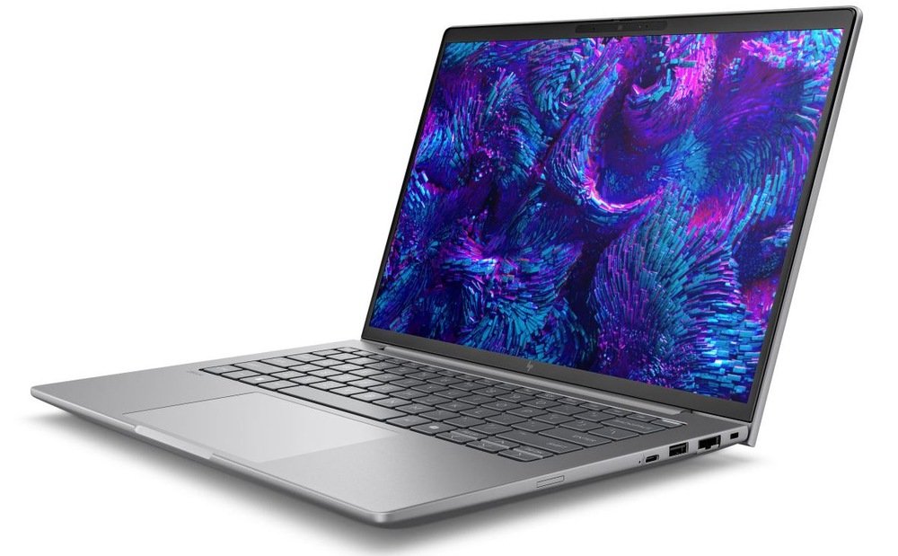Notebook HP ZBook 8 G1i 14" šedý Notebook HP ZBook 8 v detailu na klávesnici a obraz