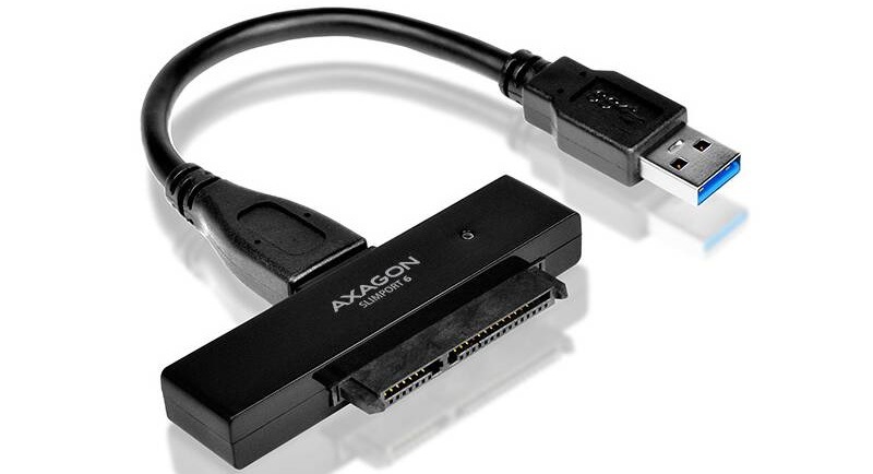 Adaptér Axagon USB3.0 - SATA 6G UASP HDD/SSD vč. 2.5" pouzdra černý