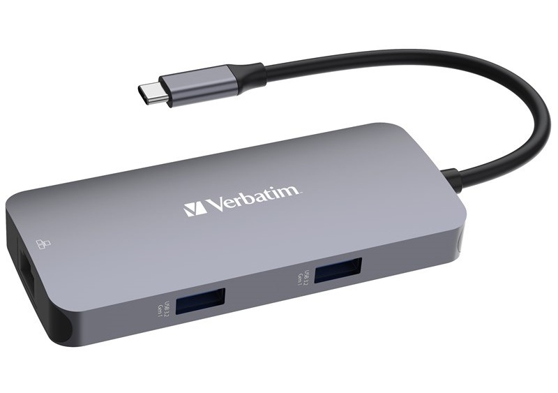 USB Hub Verbatim USB-C Pro Multiport 5 Port stříbrný