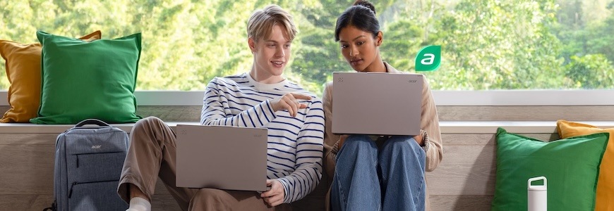 Acer Aspire 14 AI nabízí širokou škálu portů pro připojení všech vašich zařízení. 