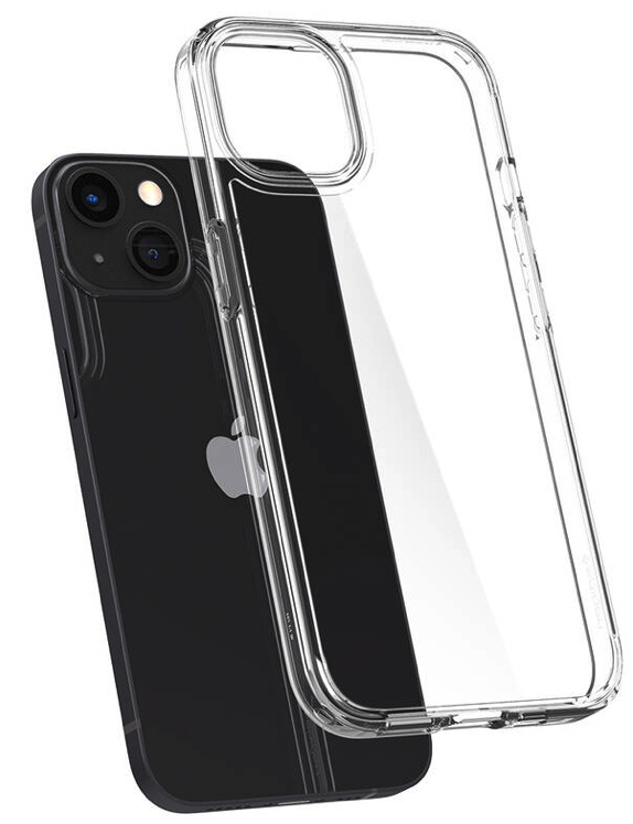 Kryt na mobil Spigen Crystal Hybrid na Apple iPhone 13 průhledný