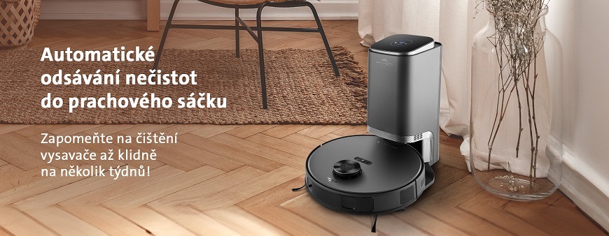 Robotický vysavač ETA Aurum PRO 6241 90000, odsávaní nečistot