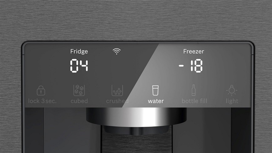 Americká lednice Bosch Serie 6 KFI96AXEA černá BOSKFI96AXEA_nastevni_teploty