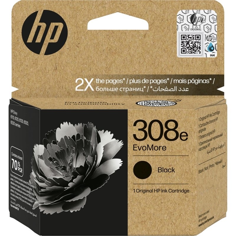 HP ink EvoMore 7FP22UE, HP 308e, bl