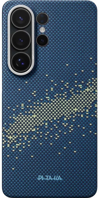 Kryt na mobil Pitaka Edge Milky Way Galaxy na Samsung Galaxy S26 Ultra v modrém designu