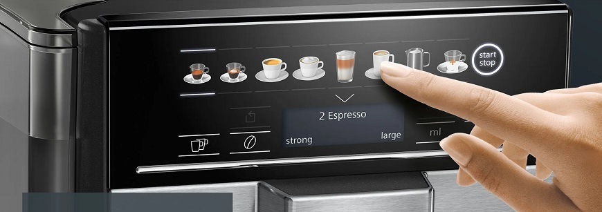Automatický kávovar Siemens EQ.6 plus TE651209RW černé/šedé TE651209RW-displej