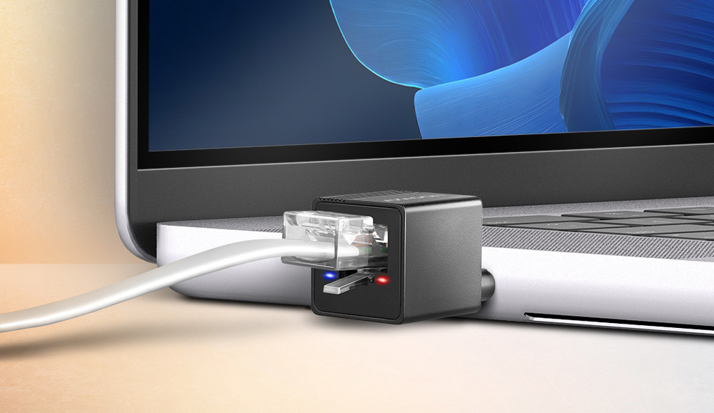 Síťová karta Axagon USB-C 3.2 Gen 1 - Gigabit Ethernet Mini černá