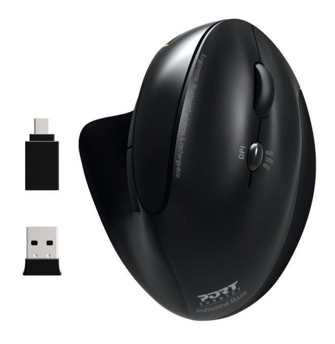 Myš PORT CONNECT Ergo Shape černá