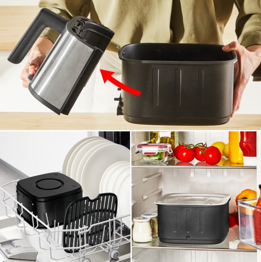  Fritéza horkovzdušná Tefal EY572DE1 Easy Fry Smart&Silence 5 l rozdělená na části a v myčce