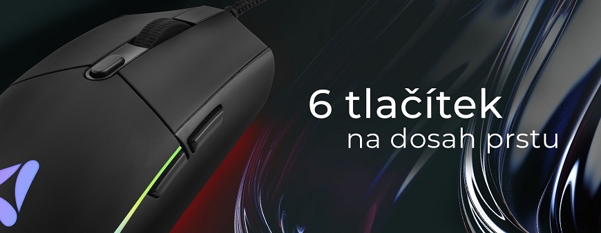 Myš DISPEL GM5B černá Herní myš Dispel s 6 tlačítky a ergonomickým tvarem