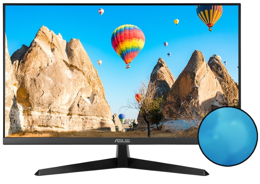 Herní monitor Asus VY279HGR černý Detail obrazovky Asus s antibakteriálním povrchem