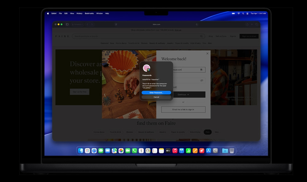 Apple MacBook Pro myslí i na zabezpečení, jak dokazuje například Touch ID