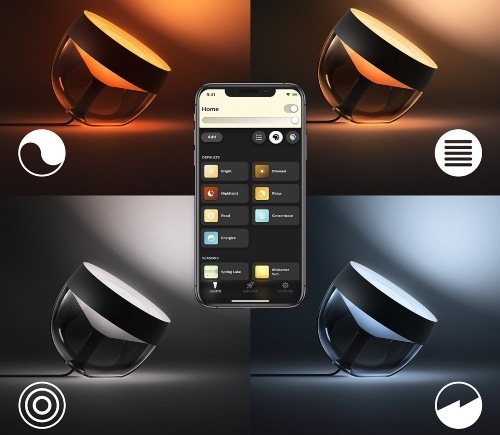 Stolní LED lampička Philips Hue Iris Bluetooth černá Philips Hue Iris Bluetooth, černá
