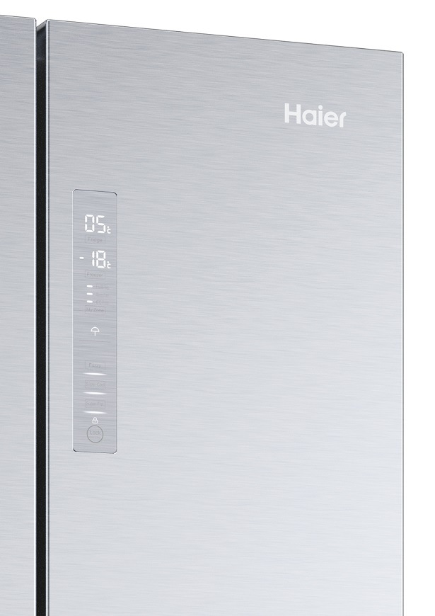 Chladnička s mrazničkou Haier HFR5719ENMG stříbrná Chladnička s mrazničkou Haier HFR5719ENMG stříbrná