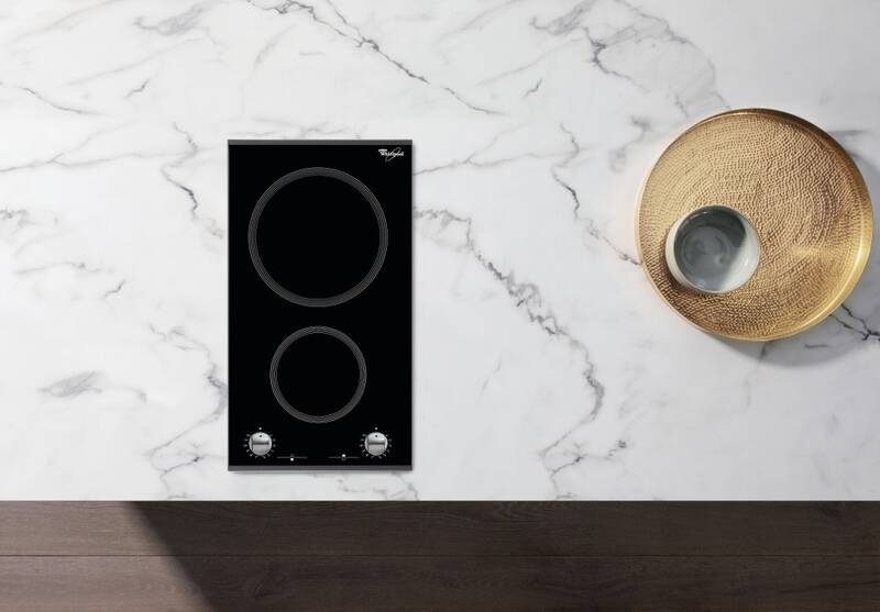 Sklokeramická varná deska Whirlpool DOMINO AKT 360 IX černá/nerez
