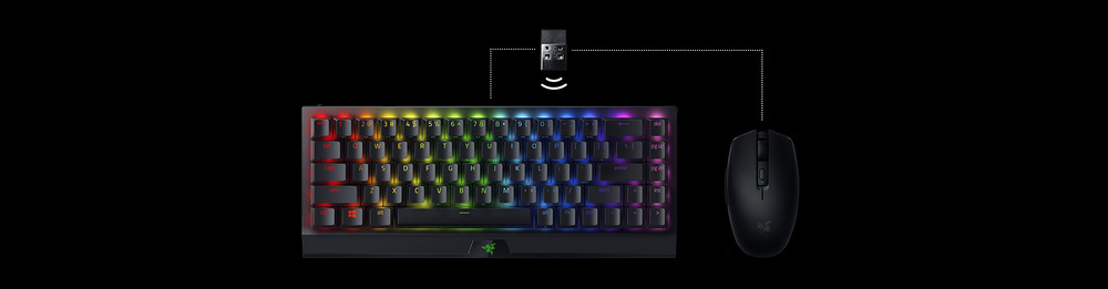 Klávesnice Razer BlackWidow V3 Mini HyperSpeed (Yellow Switch) Phantom Ed. - US Layout černá