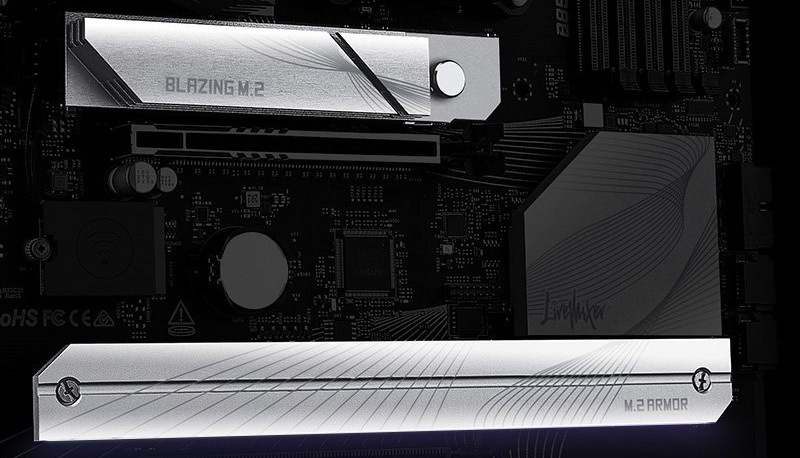 Základní deska ASRock B850 LiveMixer WiFi Velký chladič a hliníkové pasivy zajišťují pokročilé chlazení desky a celé sestavy