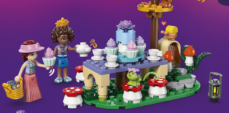 Stavebnice LEGO® Friends 42690 Lesní čajový dýchánek Ze 116 dílků vznikne drobná lesní scéna, jejíž stavbu usnadní 3D návod v aplikaci LEGO Builder.